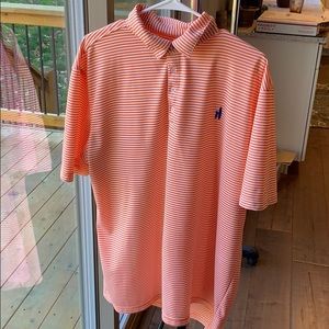 Johnnie-O polo performance XL shirt orange stripe